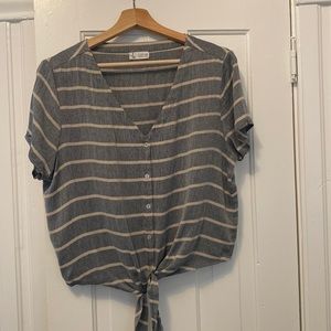 Carve designs tie front top